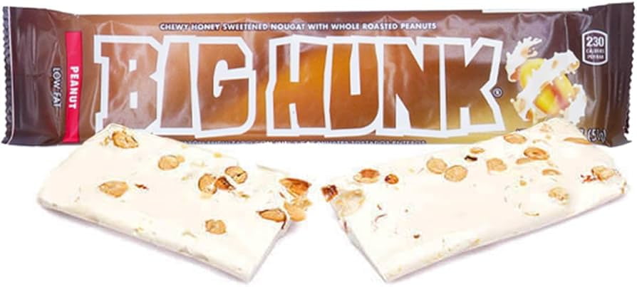 Big Hunk; Nougat; Candy; Nougat Candy Bar with Roasted Peanuts