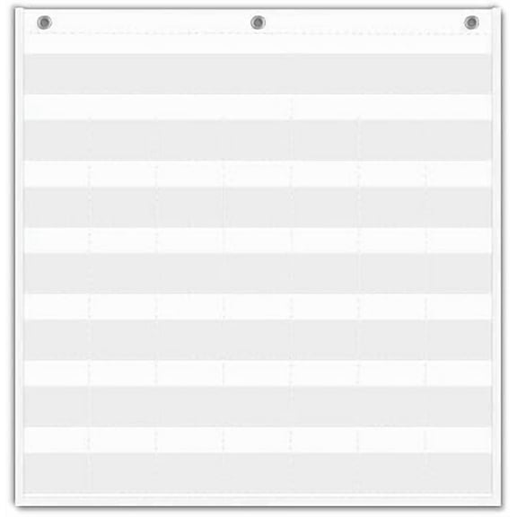 YNGLLC Classroom Monthly Calendar Pocket Chart for 2.75 * 2.75 Cards,Homeschool Supplies and Classroom Must Haves! Only Chart(White)