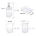 thumbnail image 2 of Unique Bargains 1 Set Durable Bathroom Accessories Set for Bathroom Vanities Transparent PS, 2 of 4