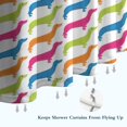 thumbnail image 6 of Colorful Funny Dachshund Shower Curtain 36"x72" ,Bathroom Decorative Shower Curtains Set with 12 Hooks,Modern Waterproof Washable Shower Curtain, 6 of 6