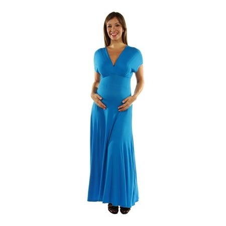 Women's Faux Wrap Maxi Maternity Dress