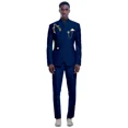 thumbnail image 3 of Nuevos trajes amarillos para hombre, último diseño, solapa, un botón, informal, ajustado, traje para hombre, negocios, boda, novio, elegante, 2 piezas, chaqueta, pantalones, 3 of 5
