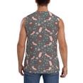 thumbnail image 4 of Bixox Men's Hedgehogs and Flowers1 Printed Shirt Sleeveless Fitness Tank Top-Small, 4 of 7