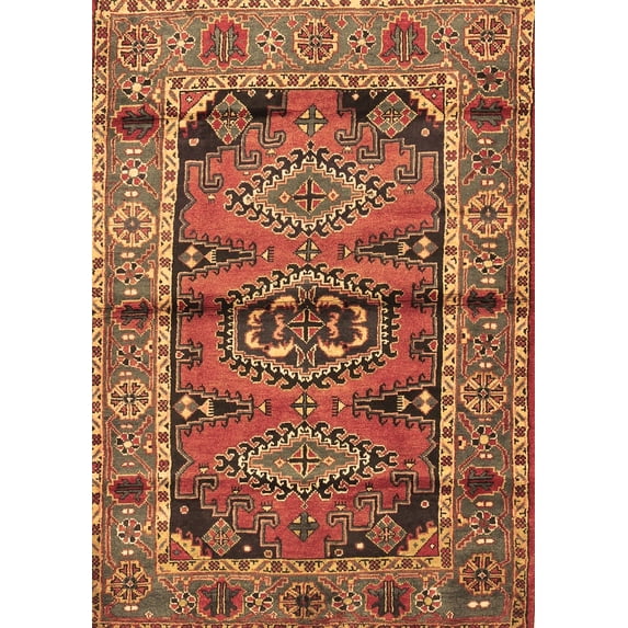 Ahgly Company Indoor Rectangle Persian Brown Traditional Area Rugs, 2' x 5'