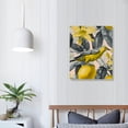thumbnail image 4 of Nawypu  Yellow and Grey Lemon Flower Hummingbird Picture for Bedroom Wall Giclee Canvas Prints Bird Painting Gallery Wrapped Artwork for Living Room Kitchen Home Office Dining Room, 4 of 5