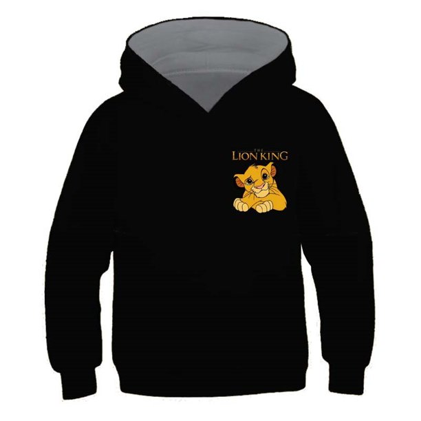 Sudadera de manga larga para niños, sudaderas con capucha con estampado de Simba y El Rey León, ropa informal para bebés y niñas, otoño qym unisex