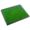 thumbnail image 6 of Pefilos 25" Dog Grass Puppy Pee Pad Reusable 3-Layer Training Potty Pad with Tray, Small Pet Toilet for Dog Housebreaking Supplies, Green, 6 of 10