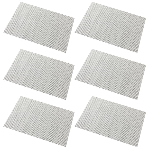 Estera aislante fácil de limpiar, impermeable y antideslizante, tejida, color sólido simple, 6 uds.