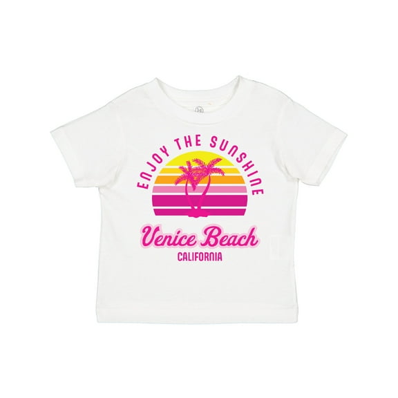 Inktastic Summer Enjoy the Sunshine Venice Beach California in Pink Boys or Girls Toddler T-Shirt