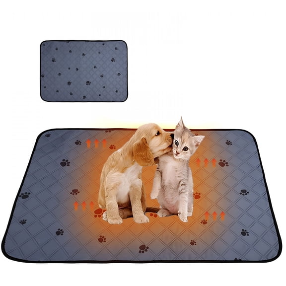 XIBUFE 2026 New Self Warming Cats Bed Self Heating, Cats Dog Mat, Extra Warm Thermal Pet Pad for Indoor Outdoor Pet Non-Slip Bottom Washable Gray 28 X 40 Inch