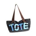 thumbnail image 3 of Bolso de hombro vaquero clásico tipo shopper, ideal para eventos, fiestas y compras. Negro, 3 of 9