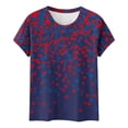thumbnail image 7 of NSLGXD Women's 250th Anniversary Usa Shirt Round Neck Short Sleeve 4th of July Shirts Dressy Casual Holiday Graphic Tees S-3XL, 7 of 7
