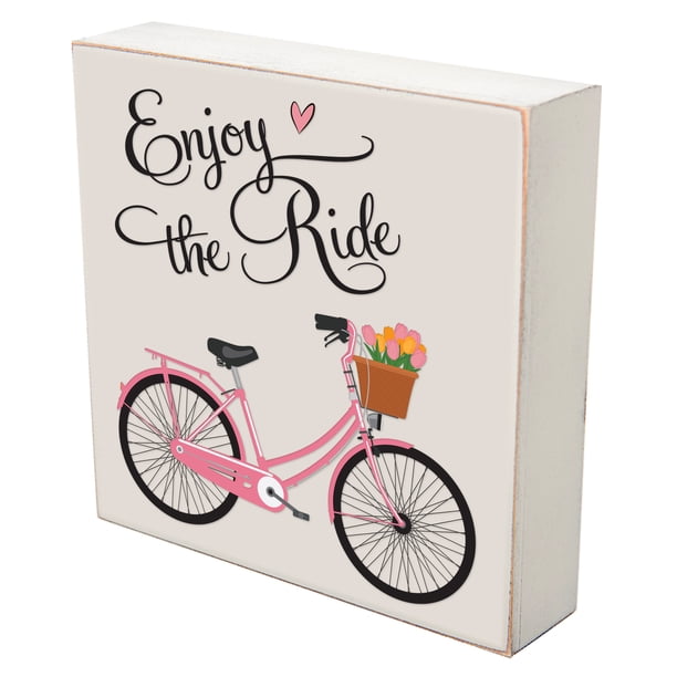 Enjoy The Ride - Bicycle Wall Art Print Sign - Walmart.com - Walmart.com
