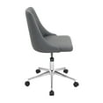 thumbnail image 2 of Marche Contemporary Adjustable Office Chair with Swivel in Grey Faux Leather By, 2 of 5