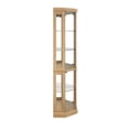 thumbnail image 5 of Elegant Corner Glass Cabinet Lighted - Light Oak, 5 of 11