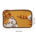 thumbnail image 2 of Cute Orange White Cat Print Doormat, Soft Absorbent Cartoon Kitten Floor Mat, Non Slip Washable Entryway Rug for Bedroom Living Room Pet Home Decor, 2 of 7