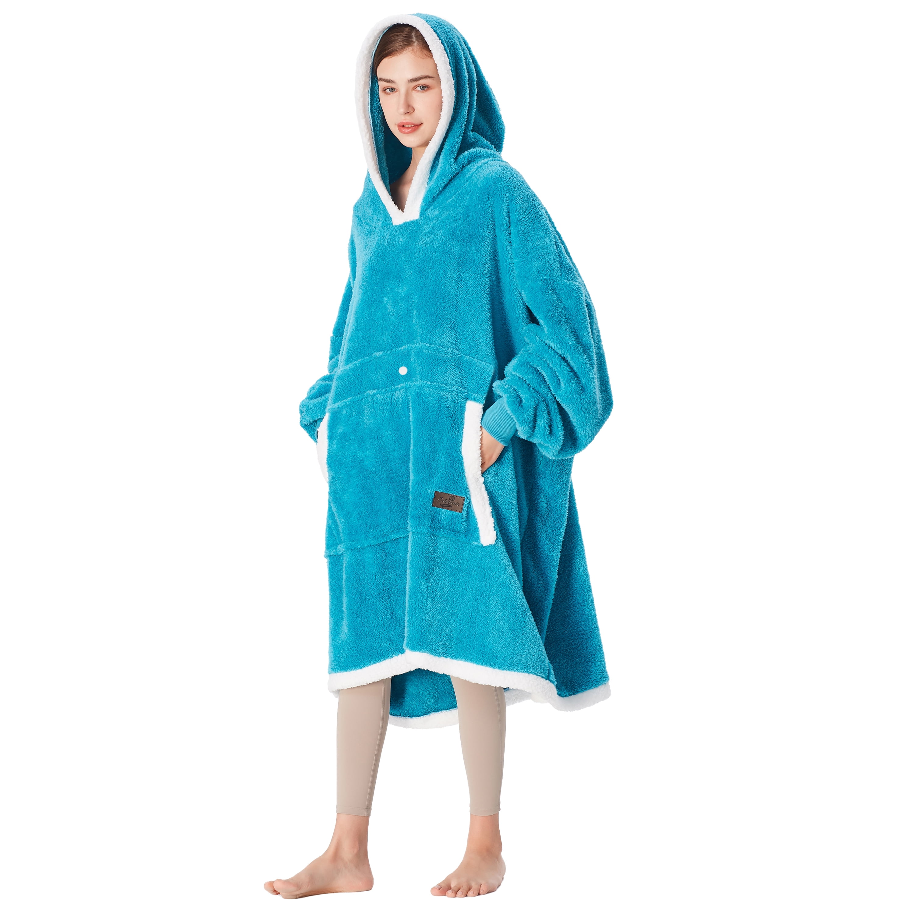 Catalonia Oversized Hoodie Blanket Sweatshirt,  Wearable Sherpa Fleece Giant Pullover for Adults Men Women Teenagers Wife Girlfriend Gift