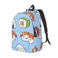 thumbnail image 2 of Balery Kawaii Sushi Vintage Canvas Backpack for Men and Women - Large Capacity, Durable Travel Laptop Bag for School, Work, Hiking, and Outdoor Activities, 2 of 7