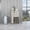 Grey, variant on Modern White Bar Cart With Cabinet, 6 Wine And Rotating Cabinet Rack Spaces, Living Room Item