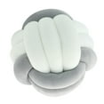 thumbnail image 3 of Nudo Almohada Bola Gruesa Cómoda Almohadas Anudadas Para Sala De Estar Hogar Sofá Gris Y Blanco, 3 of 9