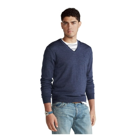 POLO RALPH LAUREN Mens Navy Crew Neck Classic Fit Knit Cardigan Sweater XL