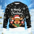 thumbnail image 2 of Christmas Sweater Men Sweaters Funny Sweatshirt Knit Plus Size Big and Tall Holiday Vacation Elf Adult Sweatshirts, 2 of 7