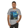 thumbnail image 4 of Unisex Van Gogh Starry Night Halloween Witch Cotton Shirt, 4 of 7