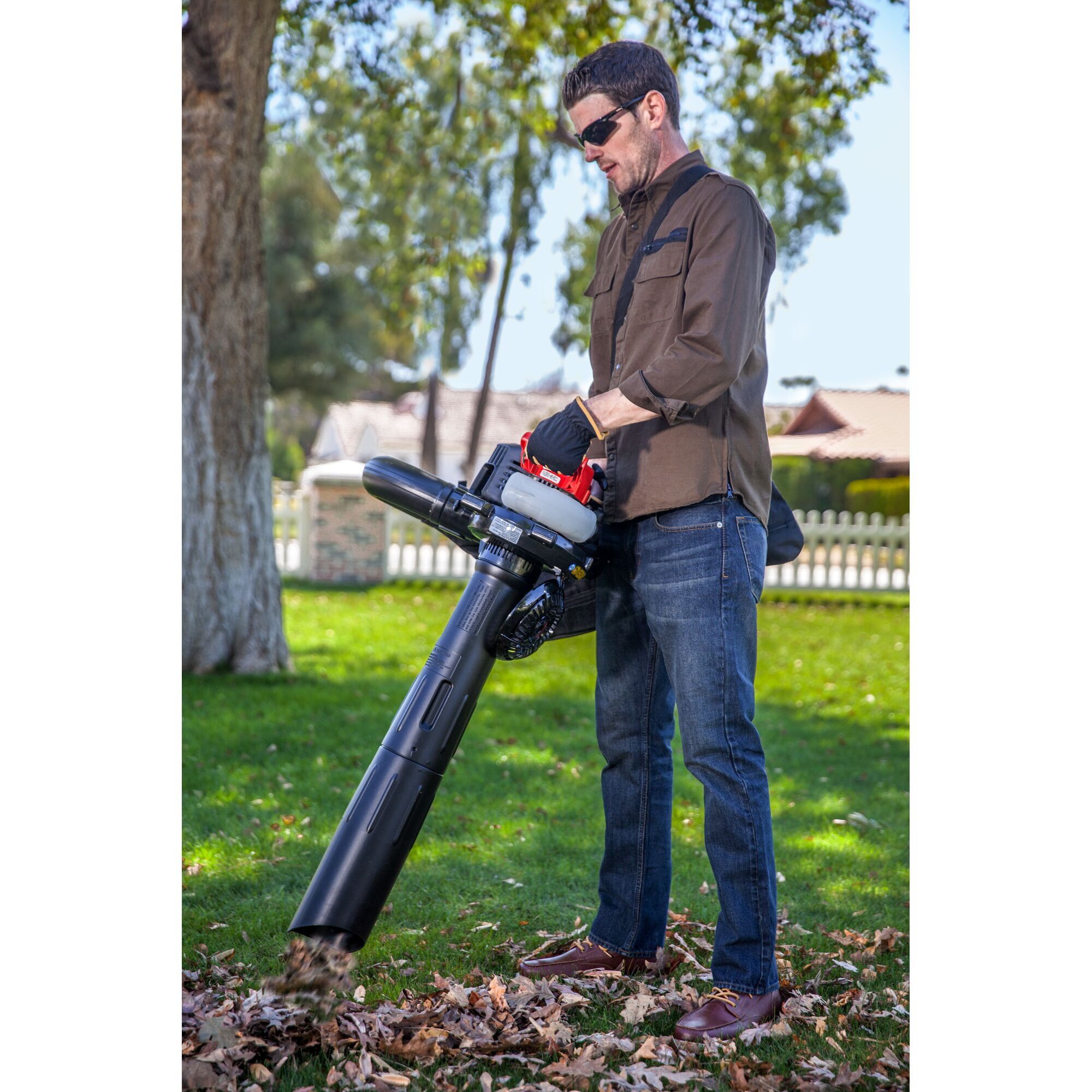 Troy-Bilt 2-Cycle Leaf Blower/Vac/Shredder, 27cc, 450 CFM