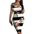 thumbnail image 1 of SMihono Robe Maxi Bohème d'Été pour Femmes Grande Taille Mode Décontractée Manches Courtes Épaules Dénudées Imprimé Col Rond Robe de Plage, 1 of 4