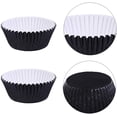 thumbnail image 3 of URATOT 100 Pieces Foil Metallic Cupcake Liners Muffin Wrappers Foil Baking Cups Muffin Paper Cases, Black, 3 of 4