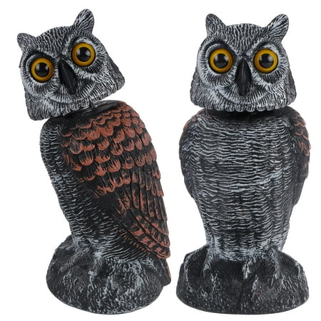 Owl Decoys to Scare Birds Squirrels Away Realistic Rotating Owl Decoy 360 Rotate Repellent Pest Imitation Bird