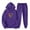 Purple, variant on ibuvkizy Winter Sets Women 2 Piece Outfits!Outfits Men's and Women's Sports Tracksuits Long Sleeve Pullover Hoodies Sweatshirt Loose Coat and Sweatpants Fall Winter Suit Dark Gray,S