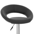 thumbnail image 4 of Modern Home Rho "Leather" Contemporary Adjustable Height Counter/Bar Stool (Black Licorice), 4 of 6