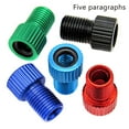 thumbnail image 1 of Paquete de 5 adaptadores de válvula Presta, convertir Presta a Schrader, francés/Reino Unido a EE. UU., inflar neumáticos con bomba estándar o compresor de aire multicolor MFZFUKR ZFFLD589, 1 of 5