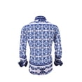 thumbnail image 2 of Mens PREMIERE Long Sleeve Button Down Dress Shirt Blue Diamond Leaf, 2 of 3