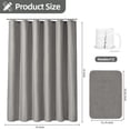 thumbnail image 3 of FRAMICS Waffle Shower Curtain Sets with Rug and Hooks, 14-Piece Thick Weighted Fabric Bathroom Sets, Wrinkle and Mildew-Resistant, Gray, 3 of 13