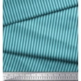 thumbnail image 2 of Soimoi Blue Moss Georgette Fabric Vertical Stripe Print Fabric by the Yard 42 Inch Wide, 2 of 3