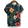 thumbnail image 4 of HaoXianJian Mens Hawaiian Shirts Short Sleeve Casual Print Button Up Tropical Holiday Beach Shirts Casual Cuban Shirts, 4 of 4