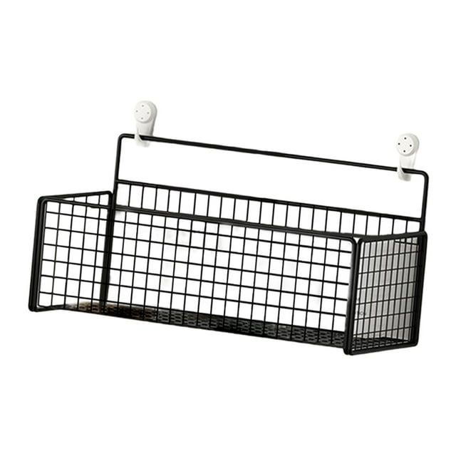 Cesto de basura de pared, decoración rústica de granja para sala de estar, multifuncional Negro M