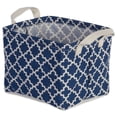 thumbnail image 3 of Home Decorative Pe-Coated Nesting Fabric Bin Set - Nautical Blue, 3 of 5