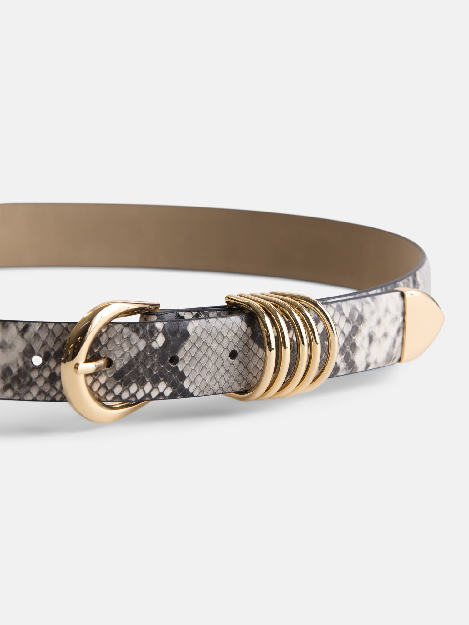 Devil Wears Prada Scoop Collection Women's Multi-Keeper Belt, Snake, Sizes S-3XL