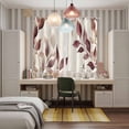 thumbnail image 5 of Eucalyptus Leaves Kitchen Curtains 84 Inch Length, Brown Spring Botanical Aesthetic Grommet Top Bedroom Living Room Curtains, Light Filtering Cafe Curtain Drapes 2 Panels Set 104''x84'', 5 of 9