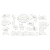 18-Inch Handmade Doll Cutting Reference Drawing Template D,Diy Floral Plush Sewing Pattern Kit Template with Pre Cut Shapes Easy To Follow Instructions for Handmade Stuffed Toy