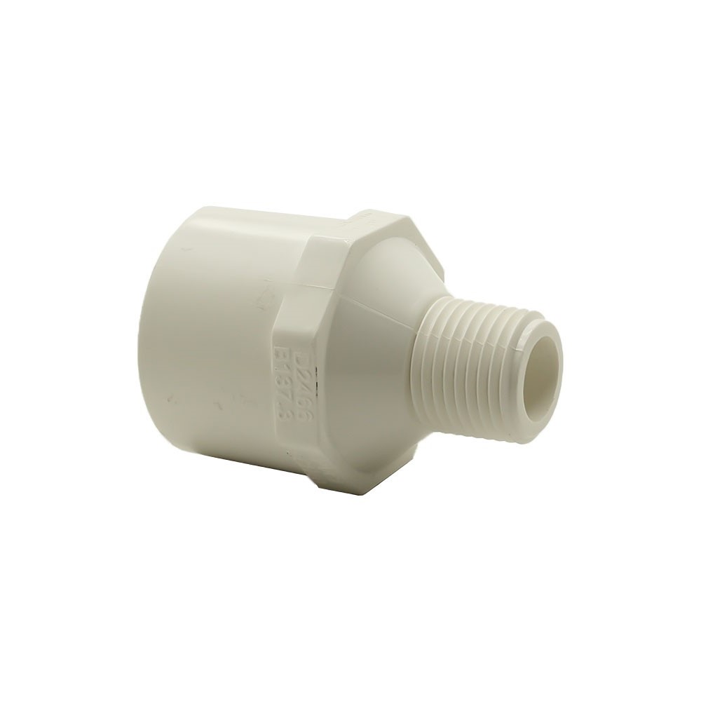 Thrifco 8113171 1/2 Inch Male Thread x 1 Inch Slip PVC Adapter SCH 40