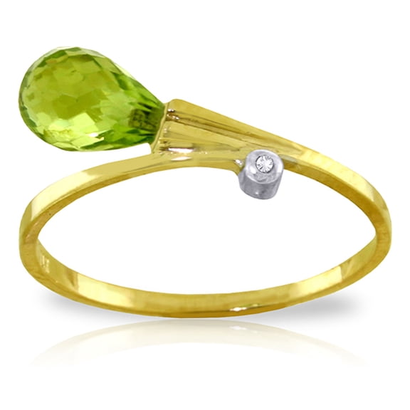 Galaxy Gold 14K Solid Gold Natural Diamond Ring for Women - Yellow Gold Fine Jewelry