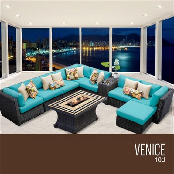 TKC Venice 10 Piece Outdoor Wicker Patio Furniture Set