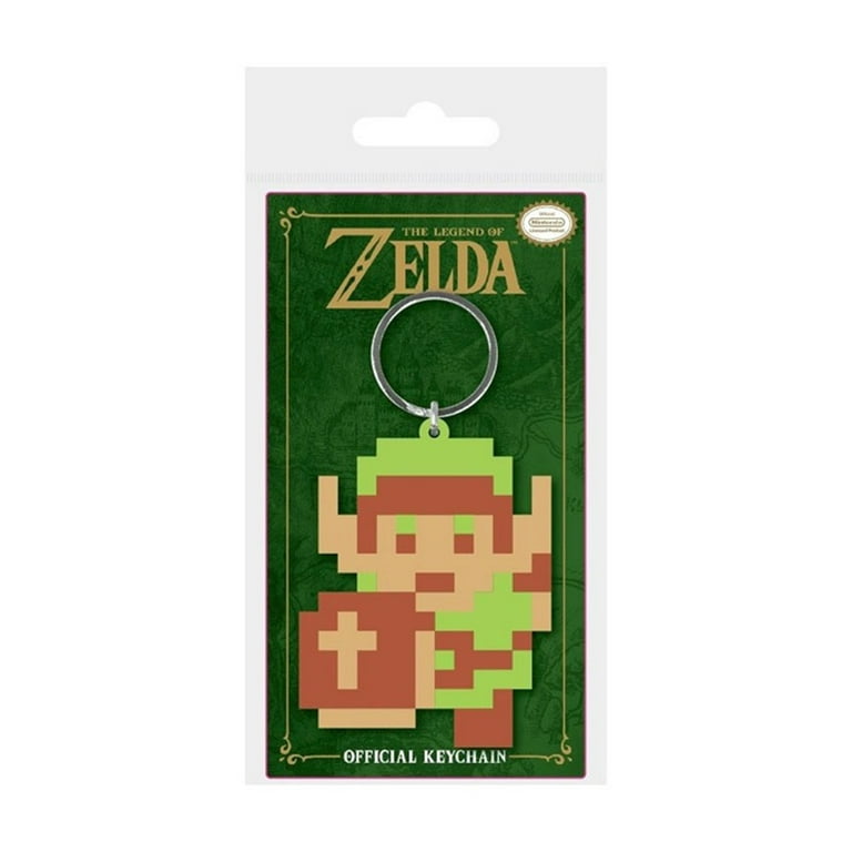 Legend Of Zelda Pixel Link Rubber Keychain 