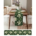 thumbnail image 3 of Lily Flower Table Runner 48 Inches, Vintage Summer Nature Blossom Florals Green Bed Runner Dresser Scarves Tabletop for Indoor Outdoor Parties/Ceremony/Banquet, 13" x 48", 3 of 8