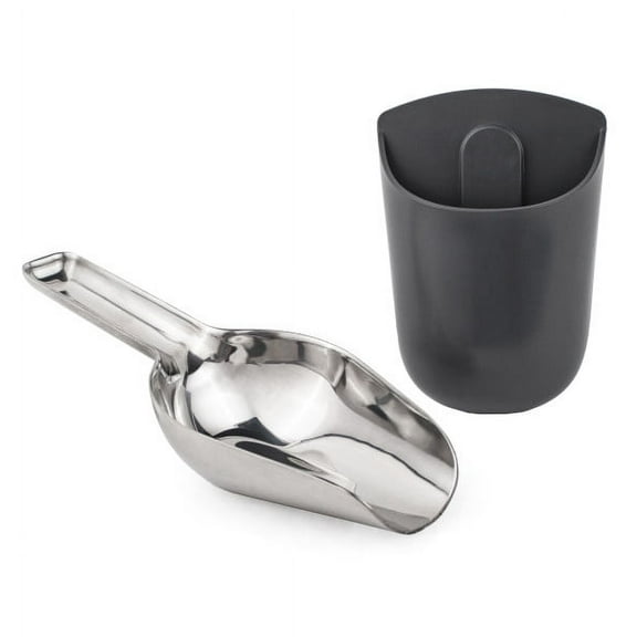 GE Profile Opal Stainless Steel Scoop   Magnetic Holder, Ergonomic Grip, Works with most Opal Nugget Ice Makers