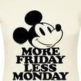 thumbnail image 3 of Disney - Mickey & Friends - More Friday Less Monday - Juniors Fitted Graphic T-Shirt, 3 of 5